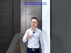 Pintu geser aluminium + kayu dengan tepi sempit