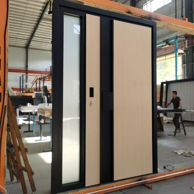 Pintu Taman Aluminium yang Disesuaikan Tekanan Angin Pintu Depan Pivot Aluminium