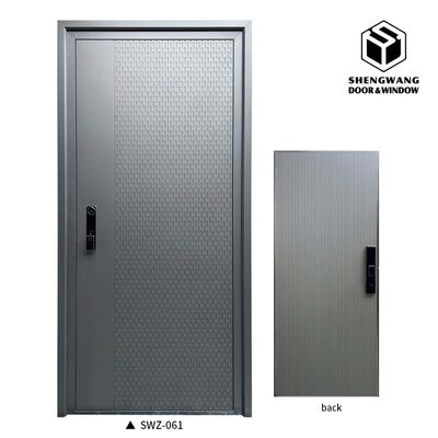 Manual abu-abu Aluminium Swing Door Sistem penguncian elektronik Swing Door komersial