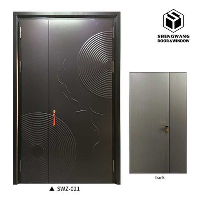 Perlindungan Lingkungan Aluminium Swing Door tahan karat 90mm Modern Swing Door