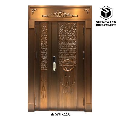 Resistensi korosi bubuk dilapisi Aluminium pintu luar Aluminium pintu kebun baja