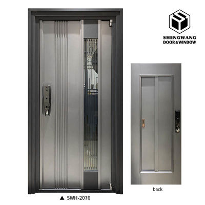 ODM Pengurangan Kebisingan Aluminium Pintu Masuk Tembaga Imitasi Permukaan Finishing Aluminium Pintu Masuk