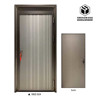 Swing kiri Baja tahan karat Outswing Metal Pintu Brown Swing Fire Pintu