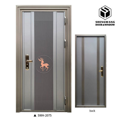 Ukuran yang disesuaikan Hotel Swinging Pintu Baja Rinsing Transfer Panas Cetak Pintu Lower Logam