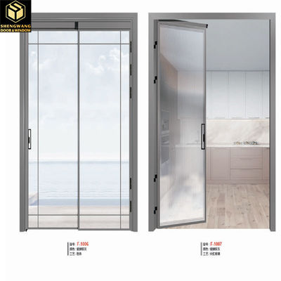 Perak Aluminium Sliding Glass Door Insulated Glass Aluminium Sliding Frame Untuk Isolasi Termal