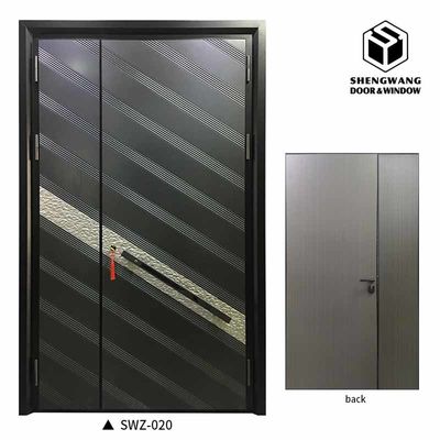 Cast Villa Khaki Kuningan pintu luar aluminium Pintu masuk lipat aluminium Luas yang disesuaikan