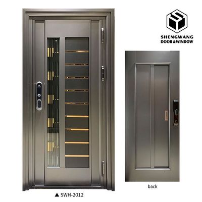 MDF Fireproof Membangun Pintu Aluminium Interior Keamanan Api Diperingkat Pintu