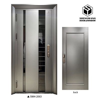 60mm Dan 70mm Ketebalan Pintu Aluminium Untuk Kamar Apartemen Dengan Pintu Baja Rated Fire