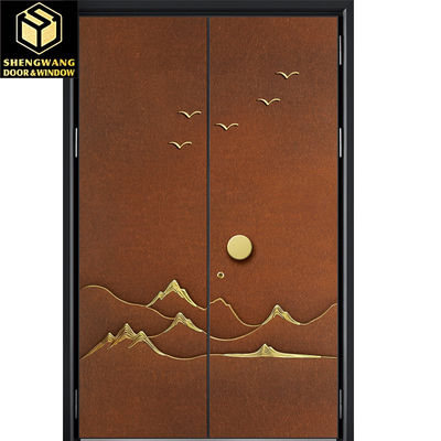Pintu Kamar Aluminium Lapisan Bubuk 45mm 1.0 Jam Rating Api Fireproof Soundproofing Pintu