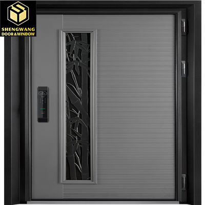 Pintu Masuk Aluminium Hitam Ramah Lingkungan Ruang TK Pintu Depan Aluminium