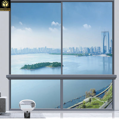 Powder Coated Aluminium Sliding Swing Window Hitam Slide Up Aluminium Window