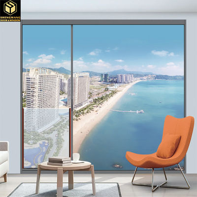 Powder Coated Aluminium Sliding Swing Window Hitam Slide Up Aluminium Window