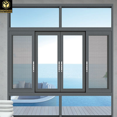 Modern Lever Handle Aluminium Windows Sliding Aluminium Windows Sliding Untuk Balkon