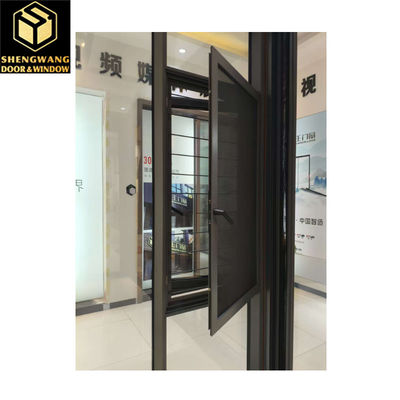 Low E Security Curtain Wall Window Aluminium yang diperkuat jendela geser untuk dapur