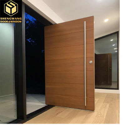Bubuk dilapisi dengan estetika pintu luar aluminium padat untuk pintu masuk utama