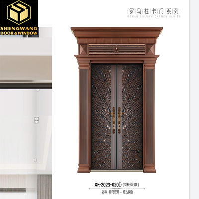 Hotel Aluminium Pintu Masuk Tahan Goresan Estetika Aluminium Pintu Luar