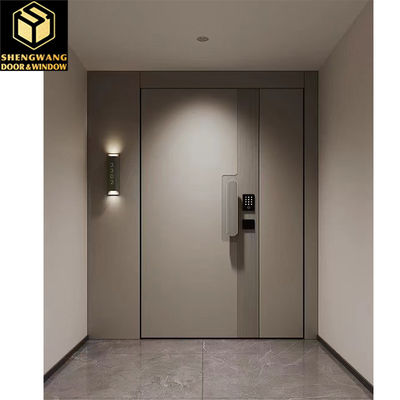 Swing kiri Baja tahan karat Outswing Metal Pintu Brown Swing Fire Pintu