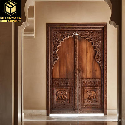 Grey Customized Residential Copper Door Swig Left Steel Entrance Door (Pintu Masuk Baja Kiri)