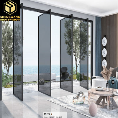 Pintu kaca lipat aluminium yang dapat disesuaikan untuk hotel Ringan tahan lama
