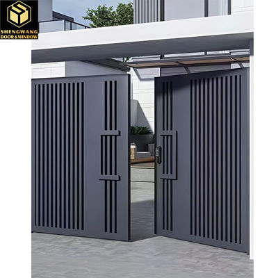 Black Sliding Screen Gate Taman Tembaga Estetika Pintu Tembaga