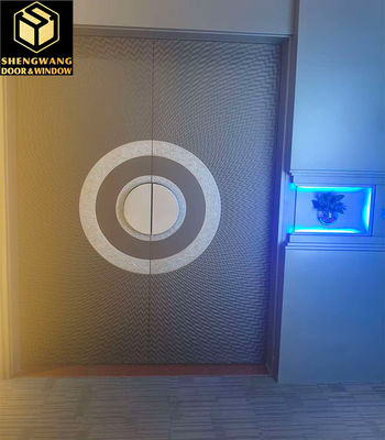 Sapele tahan korosi Aluminium Pintu Kamar Inti Padat Pintu kedap suara