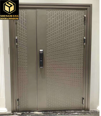 PU Cat Dengan Emas Aluminium Pintu Kamar Untuk OEM Fire Pintu Internal