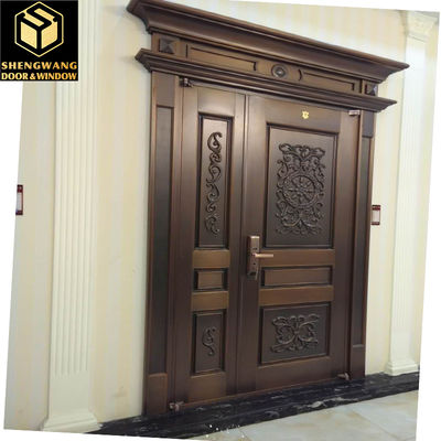 ODM Swing Aluminium Pedestrian Garden Gates Tembaga Imitasi Permukaan Finishing Metal Gate Outdoor